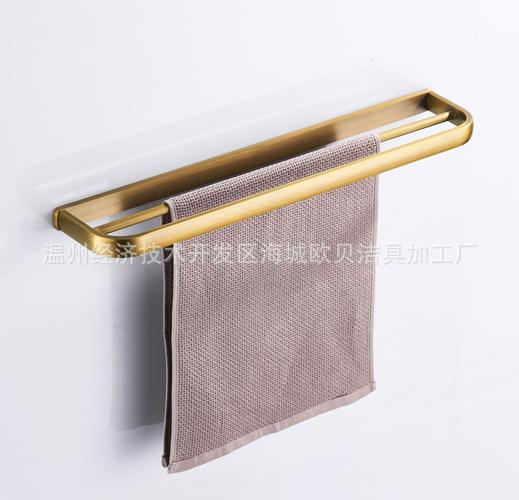 黄铜简约双层仿古毛巾挂杆 专业厂家批发，打造高品质卫浴空间